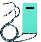 Voor Galaxy S10 Tarwestro-materiaal + TPU-beschermhoes met draagkoord (groen)