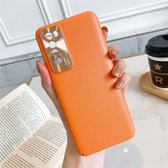 Voor Huawei Nova 7 Pro All-inclusive puur gepigmenteerde lederen telefoonhoes met lensbescherming (oranje)