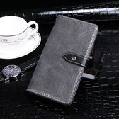 Voor wiko y60 idewei krokodil textuur horizontale flip lederen tas met houder en kaartsleuven en portemonnee (grijs)