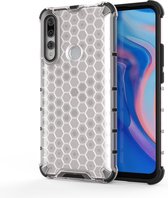 Voor Huawei Y9 Prime (2019) Shockproof Honeycomb PC + TPU Case (wit)