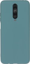 Voor Xiaomi Redmi K30 effen kleur mat TPU telefoonhoes (lichtblauw)