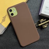 Voor iPhone 11 schokbestendig mat TPU beschermhoes (bruin)