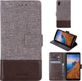 Voor Xiaomi Redmi 7A MUMXA MX102 Horizontaal Flip Canvas Stiksels Leren Case met houder & kaartsleuven & portemonnee (bruin)