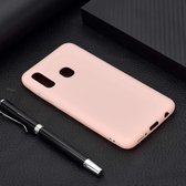 Voor Galaxy A20e Candy Color TPU Case (roze)