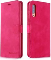 Voor Galaxy A70 Diaobaolee Pure Fresh Texture Horizontaal Flip Leren Case, met Houder & Kaartsleuf & Portemonnee & Fotolijst (Rood)