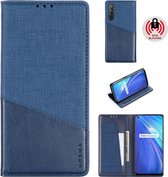 Voor OPPO Realme 6 MUXMA MX109 horizontale flip lederen tas met houder en kaartsleuf en portemonnee (blauw)