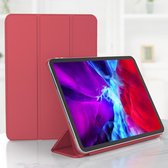 Voor iPad Pro 11 (2020) PC + PU magnetische lederen tas met drievoudige houder (rood)