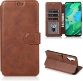 Voor Huawei Nova 5 Kalf Textuur Magnetische Gesp Horizontale Flip Lederen Case met Houder & Kaartsleuven & Portemonnee & Fotolijst (Koffie)