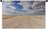 Wandkleed Nationaal park Etosha - Zicht op de Etosha zoutpan in het Nationale Park Etosha Wandkleed katoen 180x120 cm - Wandtapijt met foto XXL / Groot formaat!