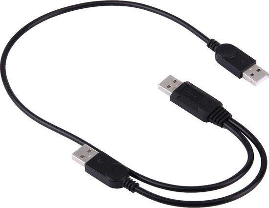 Câble 2 en 1 USB 2.0 mâle vers 2 double USB mâle pour ordinateur /  ordinateur... | bol
