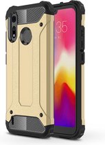 Magic Armor TPU + PC Combinatie Case voor Motorola Moto P40 Play (Goud)