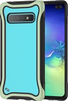 Voor Galaxy S10 + Blade Series Transparant acryl Beschermhoes (groen)