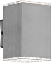 LED Tuinverlichting - Tuinlamp - Iona Qutino - Wand - 10W - Warm Wit 3000K - Mat Grijs - RVS