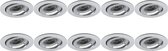 Spot Armatuur 10 Pack - Prima Aerony Pro - GU10 Fitting - Inbouw Rond - Mat Zilver - Aluminium - Kantelbaar - Ø82mm