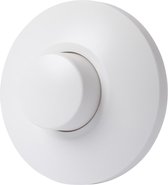 EcoDim - LED Vloerdimmer - ECO-DIM.09 - Fase Afsnijding RC - Enkel Knop - 0-50W - Rond - Mat Wit