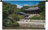Wandkleed Changdeokgung - Paviljoen in de tuin bij Changdeokgung in Zuid-Korea Wandkleed katoen 150x100 cm - Wandtapijt met foto