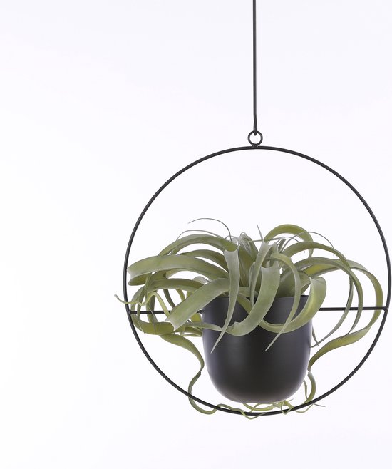 Mica Decorations Plantenpot - IJzer - industrieel zwart - L34 x W14 x H65 cm - Bloempot