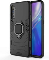 Voor OPPO Realme XT & K5 schokbestendige pc + TPU beschermhoes met magnetische ringhouder (zwart)