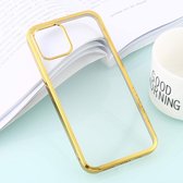 Voor iPhone 12 mini ultradunne beplating TPU beschermende zachte hoes (goud)