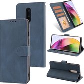 Voor OnePlus 8 Fantasy Klassiek Huidgevoel Kalfsleer Textuur Magnetische gesp Horizontale Flip PU lederen hoes met houder & kaartsleuf & portemonnee (blauw)