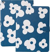 Bloempatroon Horizontale Flip Leren Case met Houder & Slaap- / Wekfunctie Voor iPad Pro 11 inch (2020) (Blauw)