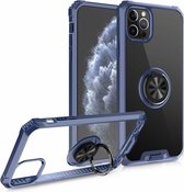 Armor Ring PC + TPU magnetische schokbestendige beschermhoes voor iPhone 11 Pro Max (blauw)