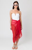 Pia Rossini - San Remo sarong/pareo Rood - maat One size - Rood - Dames