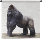 Wandkleed Animalprintshop - Gorilla dierenprint kinderkamer Wandkleed katoen 60x60 cm - Wandtapijt met foto