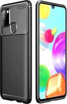 Xiaomi Redmi 9C Hoesje - Mobigear - Racing Serie - TPU Backcover - Zwart - Hoesje Geschikt Voor Xiaomi Redmi 9C