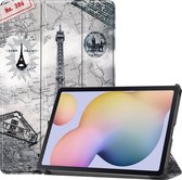 Samsung Galaxy Tab S7 Hoes - Mobigear - Tri-Fold Serie - Kunstlederen Bookcase - Eiffel Tower - Hoes Geschikt Voor Samsung Galaxy Tab S7