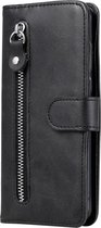 Xiaomi Mi Note 10 Lite Hoesje - Mobigear - Zipper Serie - Kunstlederen Bookcase - Zwart - Hoesje Geschikt Voor Xiaomi Mi Note 10 Lite