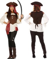 Carnaval Dames Piratenpak - 5-delig