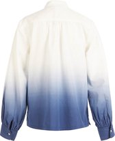 River Woods Dipdye-blouse met ballonmouwen in wit