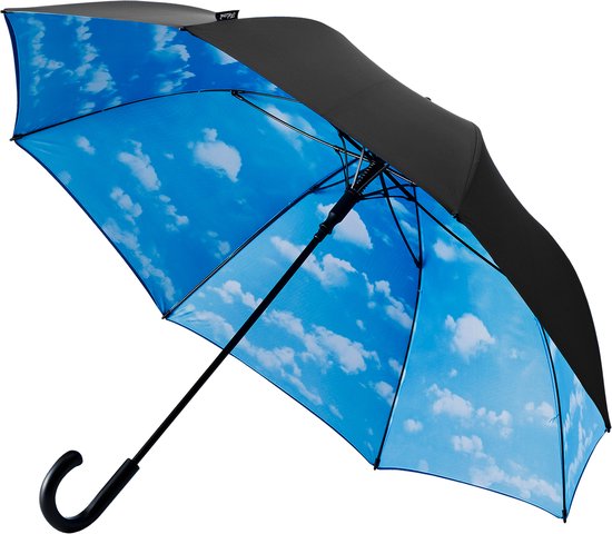 Foto: Falcone golfparaplu lucht met wolken 120 cm blauw