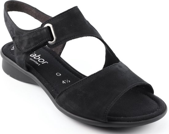 neutrale Gom palm Gabor Comfort sandalen zwart - Maat 39 | bol.com