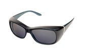 IZZLE Overzetbril Zonnebril Klein 2045 - Dames/Heren - Polariserend - UV400 - Zwart montuur/Gekleurd glas