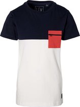 Levv shortsleeve Marlow donker blauw / wit voor jongens - maat 140