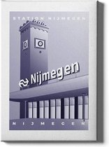 Walljar - Station Nijmegen - Muurdecoratie - Poster met lijst