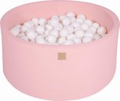 Ronde Ballenbak set incl 300 ballen 90x40cm - Licht Roze: All Wit