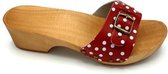 Dina Sandal Clogs Red Polka Dot . Instappers Dames - Clogs Dames - Schoenen Dames
