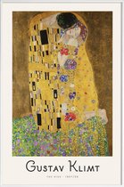 JUNIQE - Poster in kunststof lijst Klimt - The Kiss -20x30 /Geel