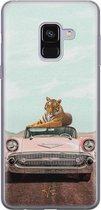 Samsung Galaxy A8 2018 siliconen hoesje - Chill tijger - Soft Case Telefoonhoesje - Multi - Print