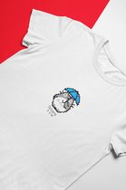 Totoro Pixel Art Wit T-Shirt - Kawaii Anime Merchandise - Pokemon - Unisex Maat M