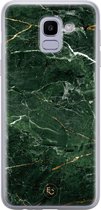 Samsung Galaxy J6 2018 siliconen hoesje - Marble jade green - Soft Case Telefoonhoesje - Groen - Marmer