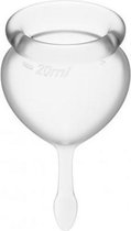 Satisfyer Feel Good Menstruatie Cup Set - Transparant - Transparant - Drogist - Voor Haar - Drogisterij - Verzorging