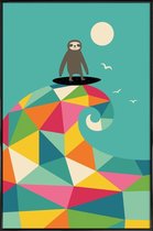 JUNIQE - Poster in kunststof lijst Surf Up -20x30 /Kleurrijk