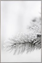 JUNIQE - Poster met kunststof lijst White -13x18 /Grijs & Wit