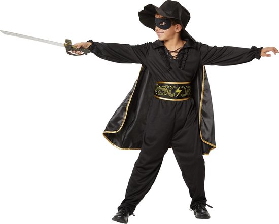 dressforfun - Zorro 128 (7-8y) - verkleedkleding kostuum halloween verkleden feestkleding carnavalskleding carnaval feestkledij partykleding - 302589