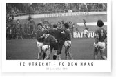 Walljar - FC Utrecht - FC Den Haag '71 III - Muurdecoratie - Canvas schilderij