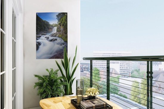 River in Tongariro National Park in Océanie Garden poster 40x60 cm - small - Toile de jardin / Toile d'extérieur / Peintures pour l'extérieur (décoration de jardin)